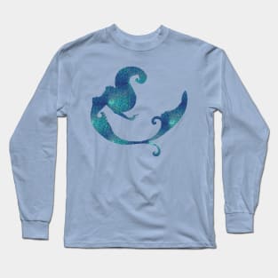 Aqua iridescent mermaid Long Sleeve T-Shirt